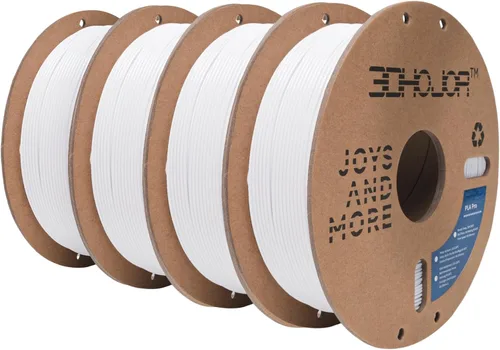 Miniatura 56 de 3DHoJor PLA+ 3D Printer Filament Bundle, Multicolor PLA+ Filament 1.75mm, Vacuum Packed, 0.25kg*8 Pack, 2kg Total, Black+Bone