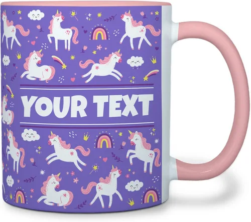 Miniatura 25 de Taza personalizada para niños – Mariposas – Nombre/texto personalizado, chocolate caliente de cerámica, cacao/taza de café para niñas, regalo