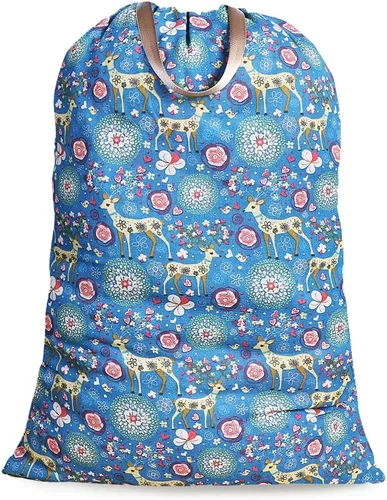Miniatura 17 de Sanlykate Bolsa de lavandería extragrande con cierre de cordón y asa, 28 x 40 pulgadas, bolsa de ropa sucia de viaje resistente para lavandería