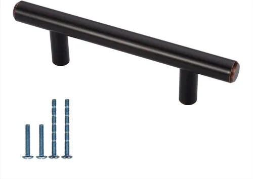 Miniatura 2 de Amerdeco IH0001ORB76 - Paquete de 25 tiradores de bronce aceitado de 3 pulgadas (2.992 in) con agujero central para gabinetes de cocina, accesorios