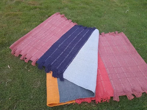 Miniatura 13 de Jaipur art & Rugs Estera de yoga de algodón - Alfombra tejida a mano ecológica - Antideslizante y gruesa (61x183x5mm) para fitness diario en casa
