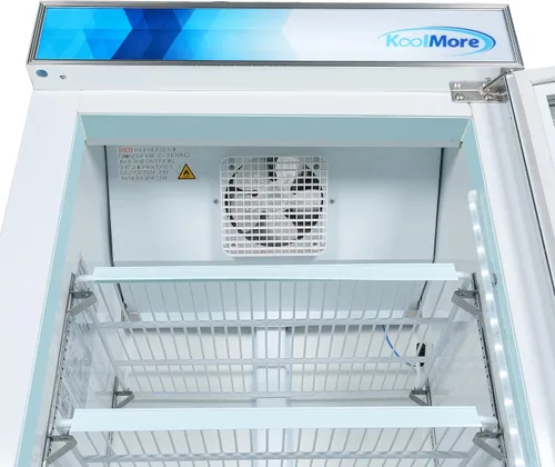 Miniatura 12 de KoolMore 66 cm. Refrigerador vertical comercial para exhibición con una puerta de vidrio blanco - 9 pies cúbicos (MDF-1GD-9C-WH)