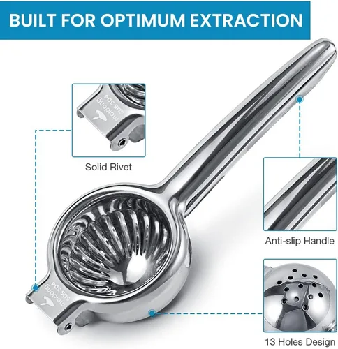 Miniatura 5 de Exprimidor de limón mejorado meidong Super Stainless Steel 304 Exprimidor manual de cítricos para exprimir limón y limas, verduras