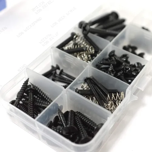 Miniatura 4 de MAKA - Juego de surtidos de tornillos para guitarra con caja, para puente, pastilla, golpeador, afinador, interruptor y placa de mástil de guitarra