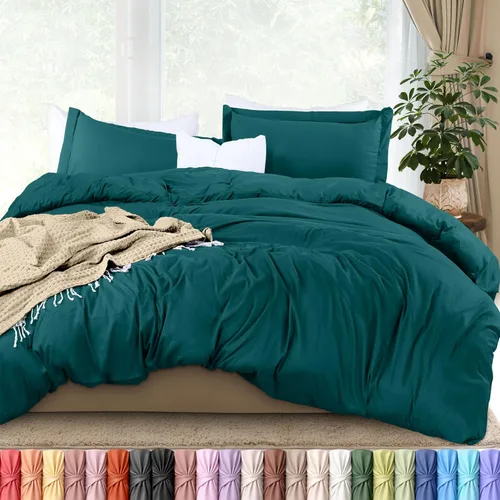 Miniatura 23 de Utopia Bedding Funda de edredón tamaño Queen – 1 funda de edredón con 2 fundas de almohada – Funda de edredón de 3 piezas con cierre de cremallera