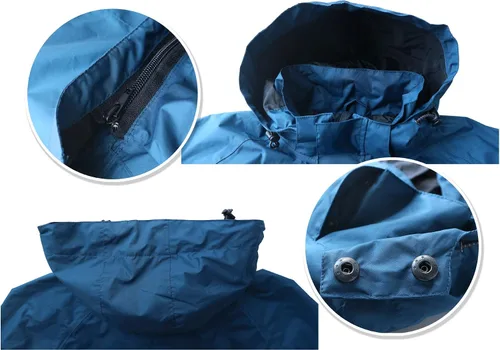 Miniatura 8 de Acme Projects Traje de lluvia (chaqueta + pantalones), 100% impermeable, transpirable, costura sellada, 393.701 in/105.82 oz, cremallera YKK