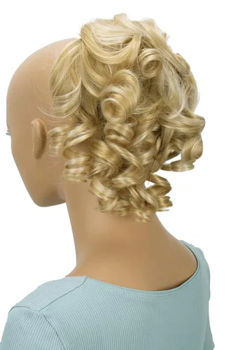 Miniatura 31 de CAISHA - Postizo Jumbo de Cabello Elástico para Recogidos Voluminosos y Rizos Desaliñados, Color Rubio Claro, G5L rubio claro #22T613 G5L