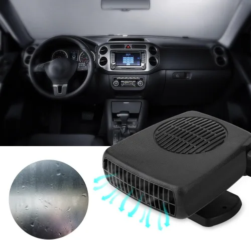 Miniatura 7 de Keenso - Calentador de cerámica para automóvil de 12 V, 150 W, descongelador, desempañador universal portátil