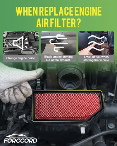 Miniatura 6 de Filtro de aire de motor CA12404 se adapta a 19-26 Chevrolet Silverado 1500/GMC Sierra 1500 21 22 23 24 25 26 Tahoe/Suburban/GMC Yukon Filtro de aire