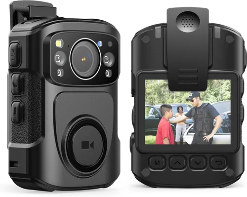 Miniatura 8 de BOBLOV Cámara corporal B4K5 4K, 3400 mAh IP68 impermeable GPS Policía 128 GB Cámaras corporales para grabación de video de 11 horas (solo 1080P)
