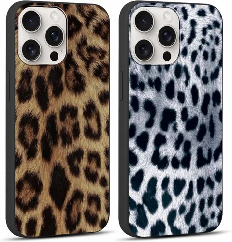 Miniatura 68 de Paquete de 2 Fundas de Teléfono Bonitas con Estampado de Guepardo para Apple iPhone 13 Pro Max de 6.7 Pulgadas, Fundas de Diseño