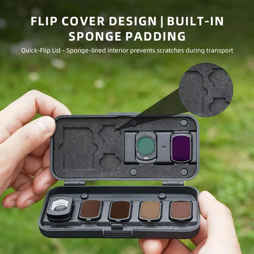 Miniatura 4 de Estuche rígido para filtro de lente DJI Osmo Pocket 3, a prueba de polvo y resistente al agua Bolsa de almacenamiento de filtro de lente de cámara