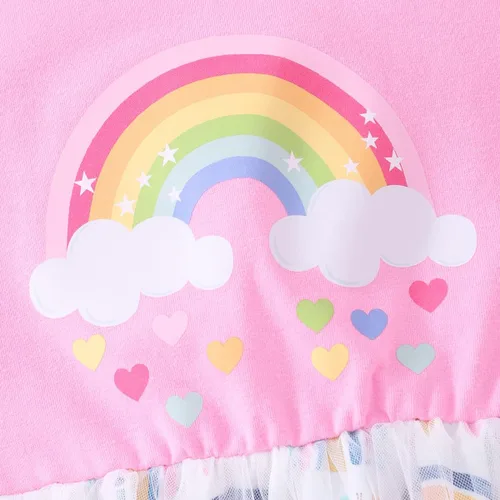 Miniatura 3 de Akyzic Vestido de tul para niños pequeños, disfraz de unicornio para cumpleaños, fiesta de princesa, falda tutú casual de verano para niñas