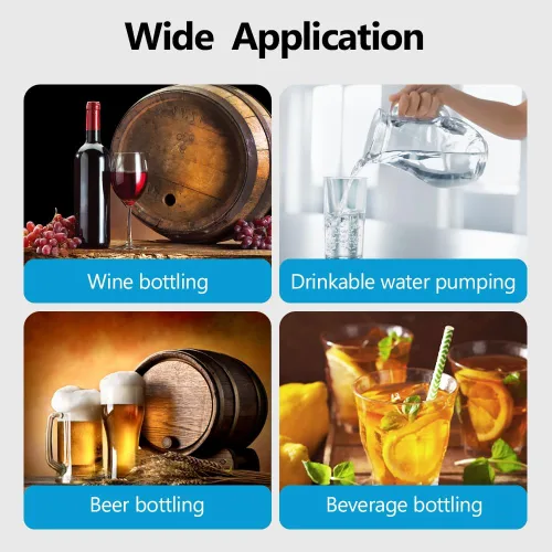 Miniatura 6 de Bomba autocebante eléctrica portátil de grado alimenticio USB para embotellar vino, cerveza, bebidas y kombucha, kit de bomba de transferencia