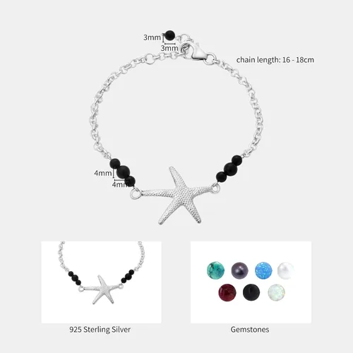 Miniatura 9 de Pulseras de plata de ley 925 con piedras preciosas para mujer, pulsera de piedra natal, pulseras minimalistas para mujer, pulsera de plata de ley