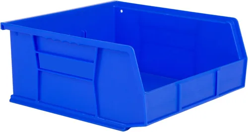 Hudson Exchange - Contenedores apilables de plástico de 11 x 11 x 5 pulgadas y contenedores para colgar (color azul, 1 unidad)