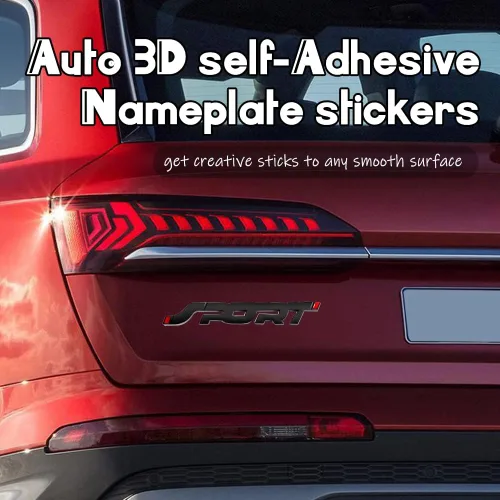 Miniatura 7 de Adhesivo Deportivo de Metal para Automóvil, Emblemas Deportivos de Automóvil, Emblema 3D Premium para Guardabarros Lateral y Maletero Trasero