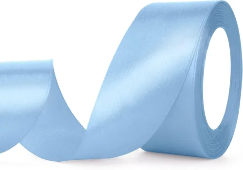 Miniatura 34 de Cinta Azul Real para Envolver Regalos 3/8 Pulgadas 25 Yardas Cinta de Satén Azul Marino Cintas para Baby Shower Invitación Acción de Gracias Costura