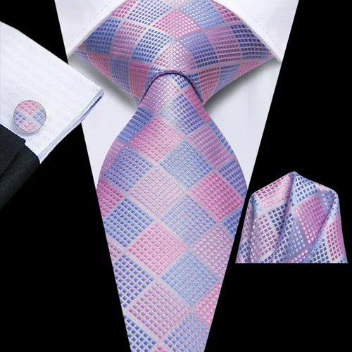 Miniatura 59 de Dubulle Corbata tejida de cachemira para hombre y gemelos de pañuelo para hombre, conjunto de gemelos para boda formal y negocios