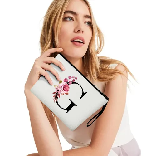 Miniatura 6 de Vavabox A-Z Bolsa de Maquillaje Personalizada, Regalos de Cumpleaños para Mujeres Mamá, Regalos para la Mejor Amiga, Bolso Cosmético para Novia