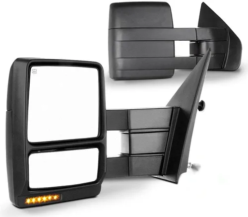 Autodayplus para camioneta Ford F150 2007-14 espejos laterales de pasajero/conductor, señal de giro, climatizada, luz de charco, par de espejos de