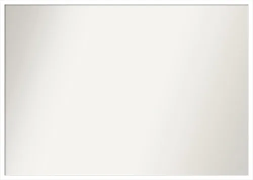 Amanti Art Espejo de baño blanco para sobre el fregadero, 32 x 45 pulgadas, espejo de tocador rectangular blanco esbelto, marco de madera moderno de