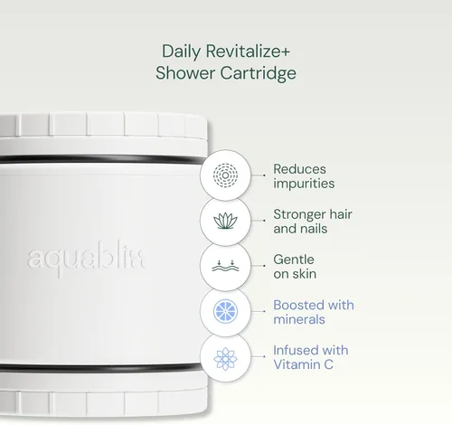 Miniatura 5 de AquaBliss SFC400 - Cartucho de repuesto para filtro de ducha revitalizante HD para SF400 y SF500 - 2x vitamina C + minerales para cabello sedoso