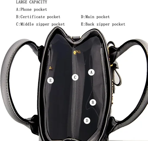 Miniatura 5 de Bolsos de mano para mujer de piel sintética de PU bolso de hombro