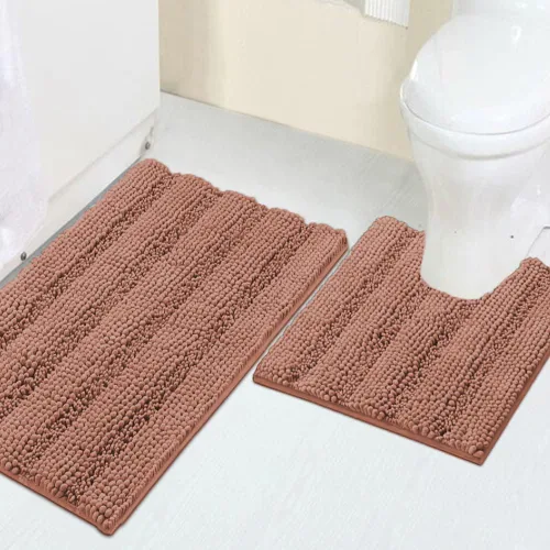 Miniatura 89 de Turquoize Alfombras de Baño de Chenilla Peludas Alfombra de Baño Antideslizante Gruesas Alfombras Peludas para Baño Chenilla Juego de Alfombra