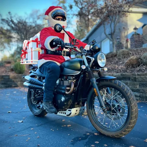 Miniatura 8 de x xotic tech Cubierta para Casco de Motocicleta de Papá Noel Navideño, Cubierta de Felpa para Casco de Cara Completa de Natividad Papá Noel Sombrero