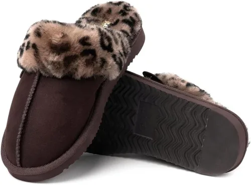 Miniatura 23 de Dearfoams Fireside Sydney Pantuflas anchas de piel de oveja para mujer, para interiores y exteriores