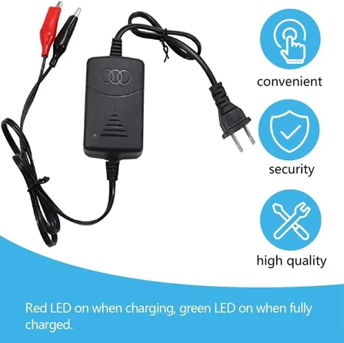 Miniatura 2 de Cargador de batería de plomo ácido sellado de 12V, 100V-240V AC 50/60 Hz a 12V DC 1300mA SLA cargador de batería, con protección contra