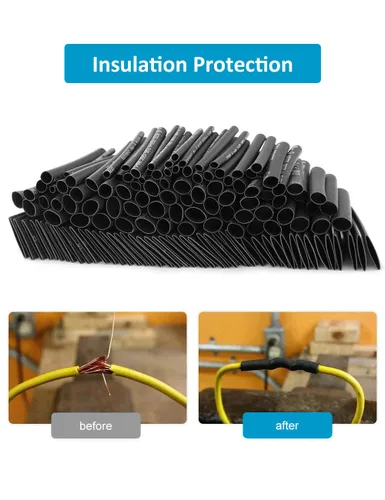 Miniatura 5 de innhom 400 tubos termorretráctiles, tubo termorretráctil, relación 3:1, forro adhesivo, juego de cables eléctricos, protección de aislamiento