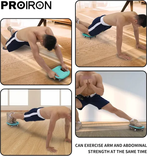 Miniatura 8 de PROIRON Rodillo abdominal con rodilleras para entrenamiento abdominal, rueda multifuncional para entrenamiento abdominal, rodillo abdominal