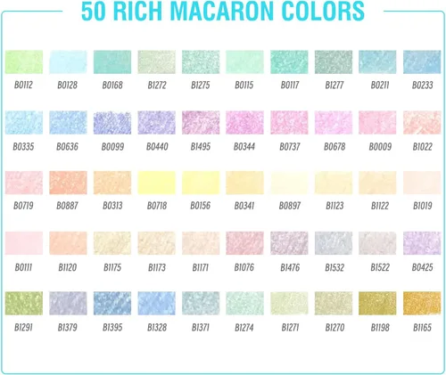 Miniatura 2 de LBW 50 lápices de colores pastel de macarrón, núcleo suave profesional para adultos, principiantes, bocetos, sombreado