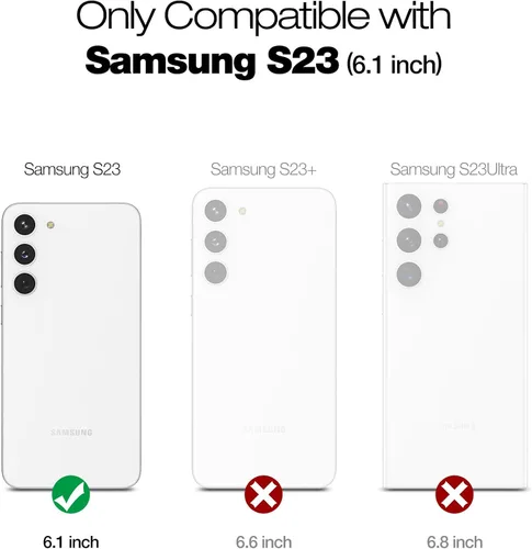 Miniatura 2 de SURITCH Funda para Samsung Galaxy S23, [Protector de Pantalla Integrado] [Protección de Doble Capa] Protección Completa Resistente a Golpes Funda