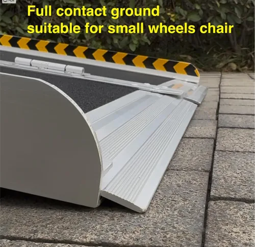 Miniatura 6 de Ruedamann Rampa para silla de ruedas de 2 pies, rampa portátil para silla de ruedas para la entrada del hogar, diseño más ancho, rampas plegables