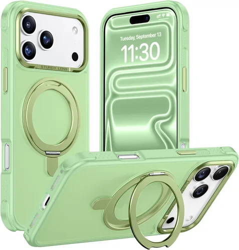 Miniatura 29 de Magnética para iPhone 12 e iPhone 12 Pro Funda, [con Soporte de Anillo Magnético Invisible Giratorio 360°][A Prueba de Golpes][Compatible