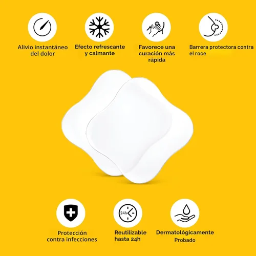 Miniatura 3 de Medela Almohadillas de Hidrogel, Alivio Instantáneo del Dolor para Pezones Agrietados o Doloridos por Amamantar y Extraer Leche, Humedad Refrescante