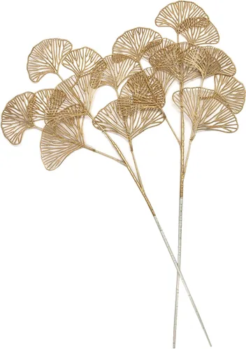 Miniatura 15 de Plantas artificiales Golden Baby Breath Gypsophila, para decoración de Navidad, plantas falsas, arbustos de helecho, arbustos sintéticos, Aliento