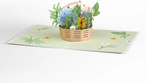 Miniatura 3 de Lovepop Tarjeta desplegable diaria para ella y él – Tarjetas de felicitación 3D para niños, niñas, hombres y mujeres – Cesta de hortensias – Tarjeta