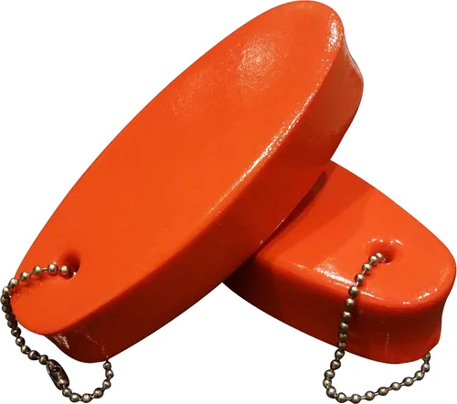 Miniatura 2 de Llavero flotante JUMBO cubierto con vinilo, hecho en EE.UU. Naranja
