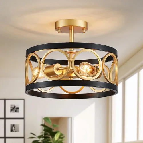 Miniatura 12 de XINGQI Candelabro moderno de 3 luces, lámpara colgante de 13", altura ajustable, accesorios de iluminación para comedor, dormitorio, sala de estar