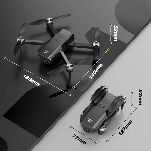 Miniatura 9 de DEERC Dron con cámara 1080P, D20S Mini drones FPV para niños, adultos y principiantes; cuadricóptero plegable RC con motor sin escobillas, 2