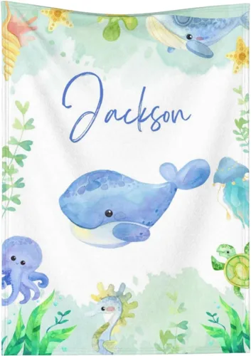 Miniatura 23 de Manta de bebé personalizada con nombre, manta de envolver personalizada con nombre para niñas y niños, recién nacidos, regalos para niños pequeños