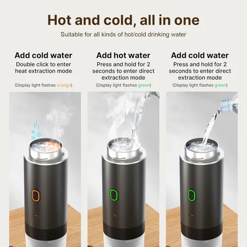 Miniatura 7 de Cafetera portátil, cafetera eléctrica inalámbrica 3 en 1, funciona con cápsulas y café molido, cafetera fría y calefacción con taza de 5.1 fl oz