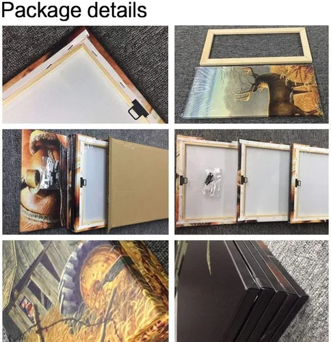 Miniatura 7 de TUMOVO Lienzo decorativo para pared de sala de estar, 5 paneles de naturaleza, Alaska, Estados Unidos, autopista alrededor de montañas, paisaje
