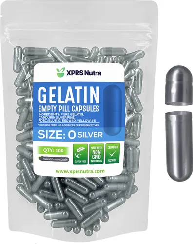 Miniatura 22 de XPRS Nutra Size 0 Empty Capsules - 100 Count Empty Gelatin Capsules - Pills DIY Capsule Filling - Pure Bovine Pill Gel Caps for Do-It-Yourself Rosado