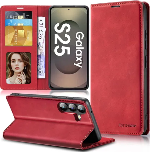 Miniatura 30 de Funda de piel con tapa para Samsung Galaxy Z Flip 3, con protección de bisagra, delgada y magnética tipo cartera [1 tarjetero], funda protectora a