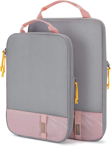 BAGSMART - Juego de 6 cubos de compresión para maletas, juego de 6, 4 y 2, cubos organizadores de viaje, juego de bolsas expandibles, organizadores